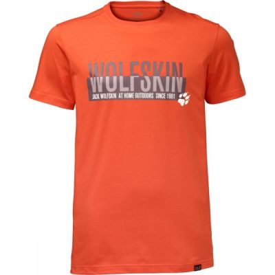 Tee Jack Wolfskin Slogan Hombre Naranjas - Chile BGX517689